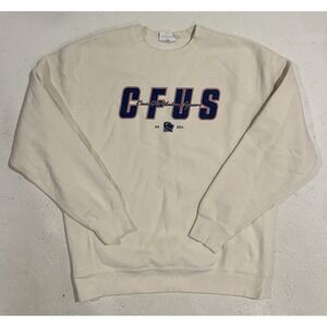 CrossFit Union Square Crewneck Sweatshirt Mens XL Beige Pullover Workout Fitness